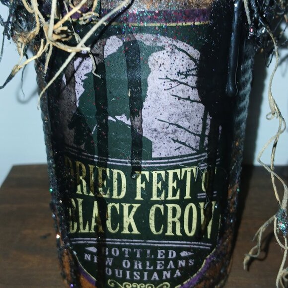 Witch Apothecary, Halloween bottle, altered art potion bottles, witchy decor - Picture 3 of 8